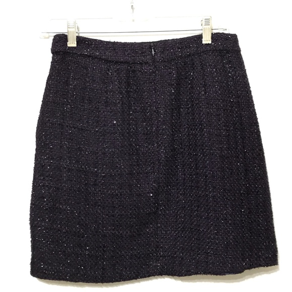 Cynthia Rowley Dark Purple & Metallic Black Skirt - Picture 2 of 6